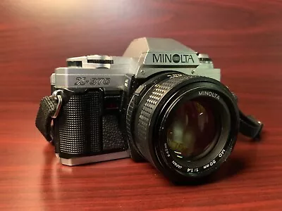 Minolta X-370 35mm SLR Film Camera Black With 50mm 1.4 Lens Works Great! +Strap • $159.99