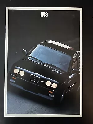 1988 1989 BMW M3 Brochure Rare US E30 M-3 Motorsport Sales Catalog 1990 1991 • $160