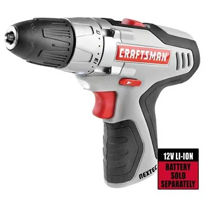 Craftsman Nextec 320.10003 11812 12v 3/8 Drill Driver High Torque - Bare - New! • $89.99