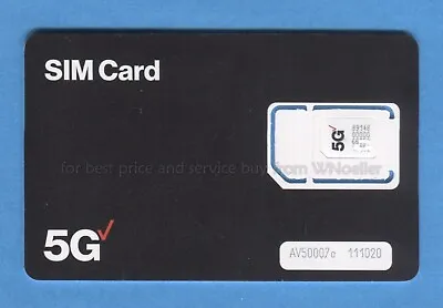NEW UNACTIVATED Verizon SIM Card 5G Universal Nano/micro -prepaid Or Postpaid • $5.39