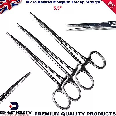 Hemostatic Surgical Micro Halsted Artery Clamp Mosquito Forceps 12.5cm Set Of 3 • £11.99