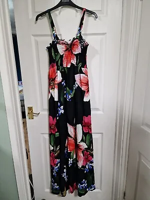 Maternity Maxi Dress Muticoloured Red Black Floral  Size 14. New With Tags • £10