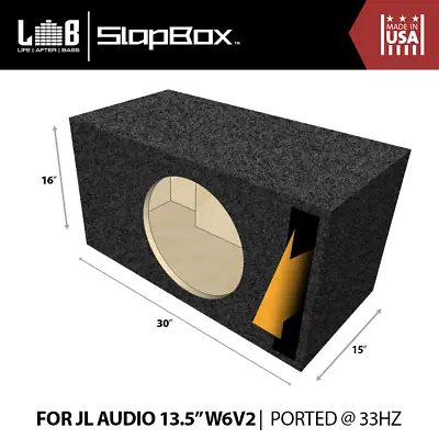 13.5  Ported MDF Enclosure Box For JL Audio 13W6v2 Subwoofer (2.25 Ft^3 @ 33Hz) • $309.99