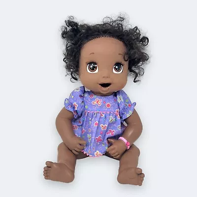 Hasbro Original 2006 Interactive Baby Alive Doll Soft Face Dark Skin Black Hair • $149.99