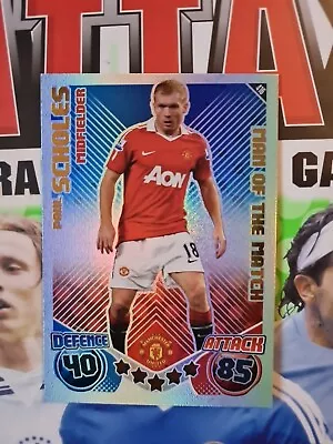 Match Attax 10/11 Man Of The Match Paul Scholes • £2