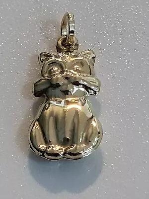 9ct Yellow Gold Cat Pet Animal Cheeky/Smiling Clip-on Charm Pendant  • £47.99