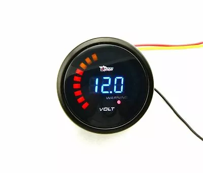 2  52MM Colorful LED Digital Volt Voltage Meter Gauge Boat Car AUTO 0~15V New • $19.50