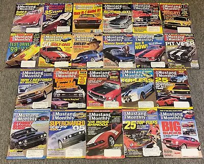 Lot Of 22 MUSTANG MONTHLY ~ 1998-2008 ~ Various Degrees Of Wear • $22.46
