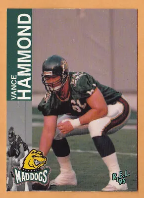 Vance Hammond 1995 REL CFL Card #63 Memphis Mad Dogs  Clemson Tigers • $2.88