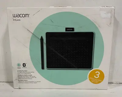 Wacom Intuos Wireless Graphic Tablet - 3 Bonus Software - Pistachio • $39.99