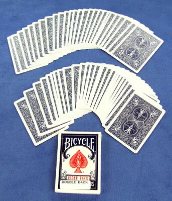 Double Back BLUE On BLUE Bicycle Deck Magic Playing Cards Gaff Trick Full Deck • $4.95