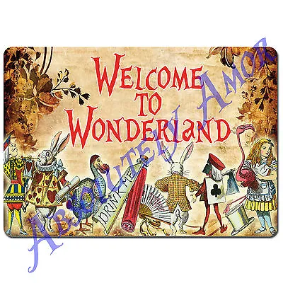 £2.40 • Buy 1 Alice In Wonderland A4 WELCOME Sign/Prop Mad Hatters Vintage Tea Party 28cm
