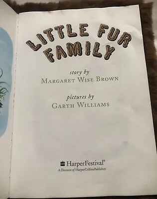 $45.75 • Buy LITTLE FUR FAMILY 1974  Margaret Wise Brown & Garth William Furry Dust Jacket