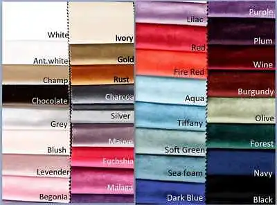 Shiny Soft Velveteen Fabric 72 Inch. In Width For Drapery Pillows Slipcovers • $1.49