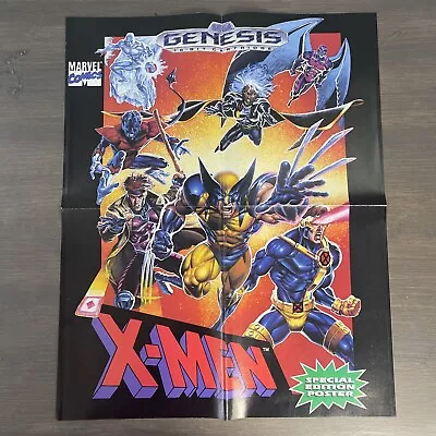 X-Men (Sega Genesis 1993) Rare POSTER Only - Hard To Find Vintage Game • $49.99