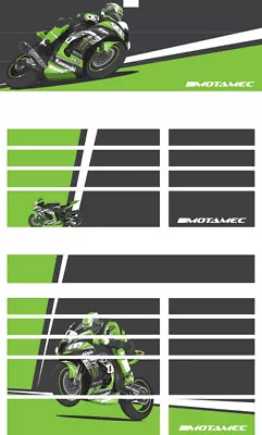 Motamec PRO94 Tool Chest Kawasaki Ninja Racing Magnetic Sticker Decal Set • $120.01