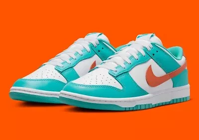 Nike Dunk Low Shoes  'Miami Dolphins'  DV0833-102 Men's Sizes 14 RARE FAST SHIP • $119.99