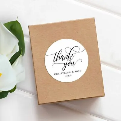 Personalised Thank You Favor Stickers Wedding Party Baptism Guest Gift Box Label • $11.95