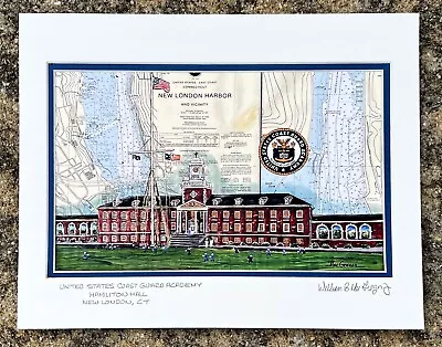 Coast Guard Academy Art Print - Hamilton Hall -New London CT - Coastie Grad Gift • $9.49