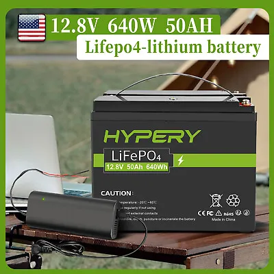LiFePO4 Lithium Battery 12V 50Ah Deep Cycle For RV Marine Off-Grid Solar System • $199.89