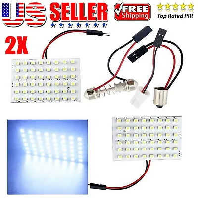 2Pack 48 SMD COB LED T10 4W White Light Car Interior Panel Lights Dome Lamp Bulb • $6.26