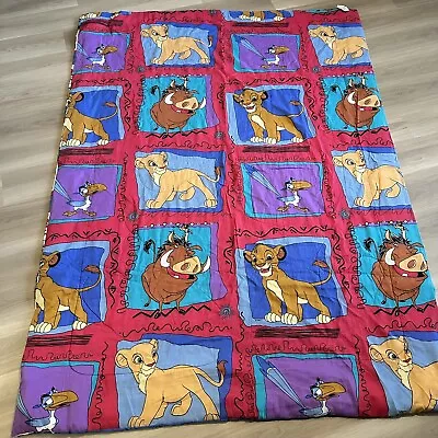 Kids Twin Size 90s Vintage Disney Lion King Comforter Blanket  Double Sided • $67.49