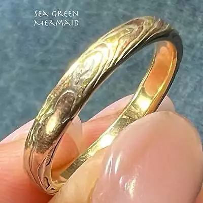 18k 14k Gold And Silver Mokume Gane Ring. Wedding Stacking Band • $559