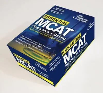 Essential MCAT: Flashcards + Online: Quick Review For Every MCAT Subject (Gradua • $17.99