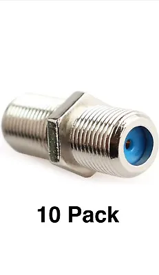 10 PCs F81 Barrel Connector 3GHz Coaxial Female Adapter RG6 TV Internet Coax • $6.99