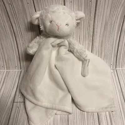 Carters White Sheep Lamb Lovey Security Blanket Pacifier Holder Plush 2016 F • $9.99