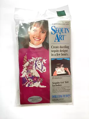 Distlefink Designs Sequin Art Kit Carousel Unicorn Nip • $6.99