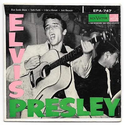 ELVIS PRESLEY - Blue Suede Shoes - 45 Rpm 7  EP Record RCA Victor EPA-747 (1956) • $39.99