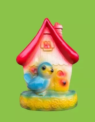 Bird & Birdhouse RETRO Chalkware Wall Hanging Miller Studio Inc 7  X 4.75  • $12.99