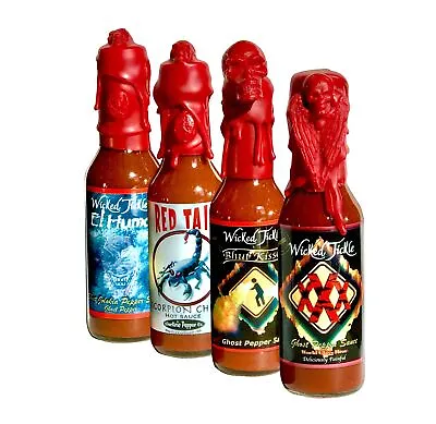 Hot Sauce Gift Set Ghost Pepper Sauce Scorpion Wax Sealed Hottest Collection • $56.63