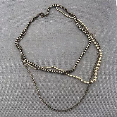 J CREW Triple Strand Faux Pearl & More Necklace • $21.25