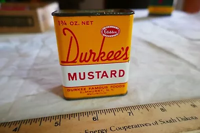 Vintage Empty Spice Tin Durkee's Mustard Lot 24-1 • $5