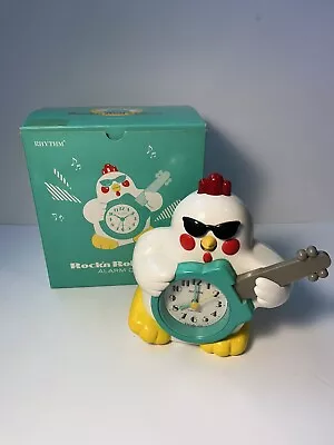 VTG RHYTHM Rock & Roll Singing Chiken Alarm Clock Japan Rooster *NO ALARM* • $65