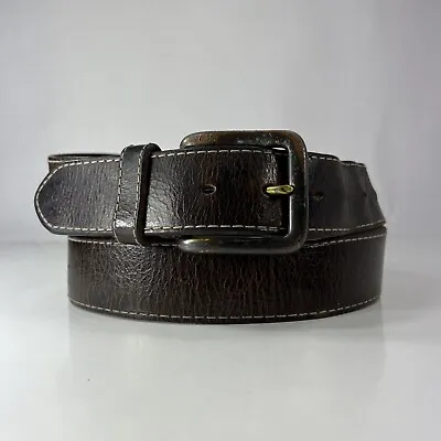 Denizen Levi's Stretched Brown Leather Work Belt - Men's Size 40 • $13.30