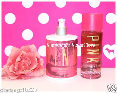 Victoria's Secret Pink: Pink Passionfruit Body Mist & Lotion 8.4 Fl Oz. NEW X2 • $29.95