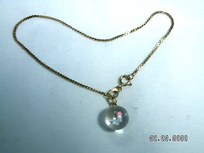 ...Vintage 14K Gold Glass Encased Natural Opal Charm Bracelet... • $138