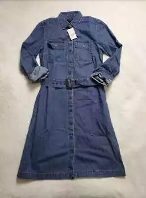 New  6  J Crew Factory Chambray Denim Utility Shirtdress Shirt Jean Dress • $79.99