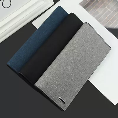 Men Business Canvas Wallet Long Credit Card Money Coin Holder Purse Clutch Bag  • £6.95