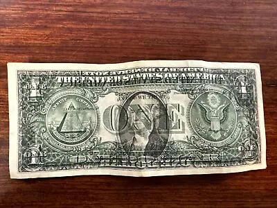 2003 $1 Error Double Stamped Bill Heavy Over Stamped Both Sides Washington Rare • $496.80