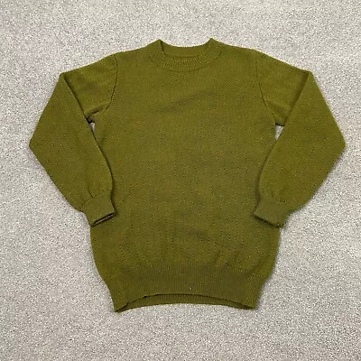 Vintage Knit Wool Sweater Green Size Small • $11.99