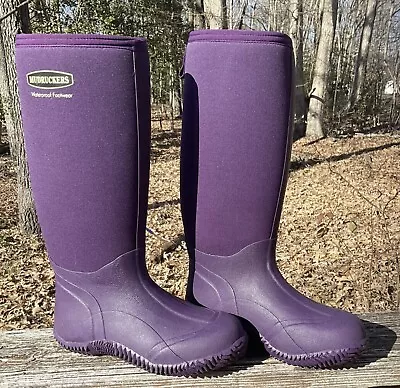 Mudruckers Tall Rubber Muck Mud  Boots - Purple - 6 • $84.60