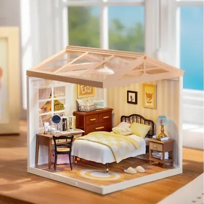Rolife Super Creator Sweet Dream Bedroom Plastic DIY Decor Dollhouse Xmas Gifts • £39.99