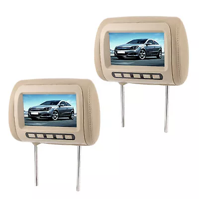 Car Headrest Mount 2Pcs 7in HD Touch Screen Universal Car Headrest DVD • £86.68