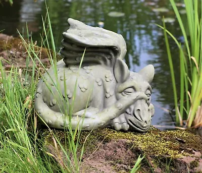 Dragon Gargoyle Garden Decorative Ornament Stone Effect Sculpture Statue Ceramic • £15.95