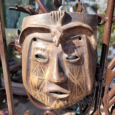 CLAY MAYAN MASK IN GOOD CONDITIONS C.America Tribals Nice Piece For Wall Hanging • $26.25