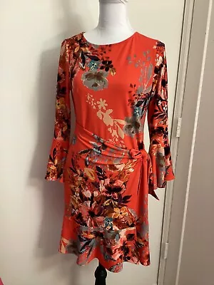 ECI New York Bell Sleeve Wrap Dress Size S Preowned  • $32.80